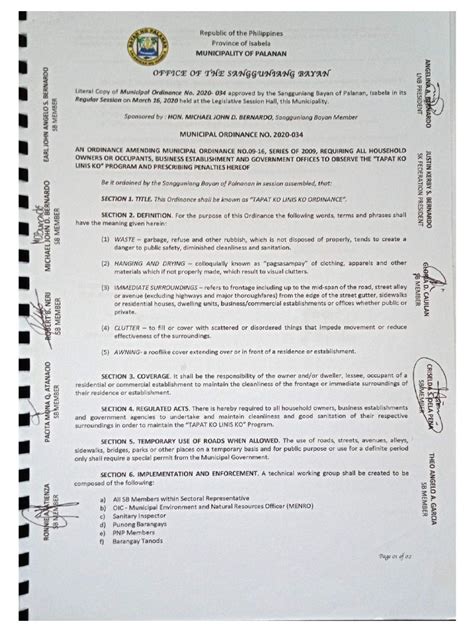 CITY ORDINANCE No. 2020.